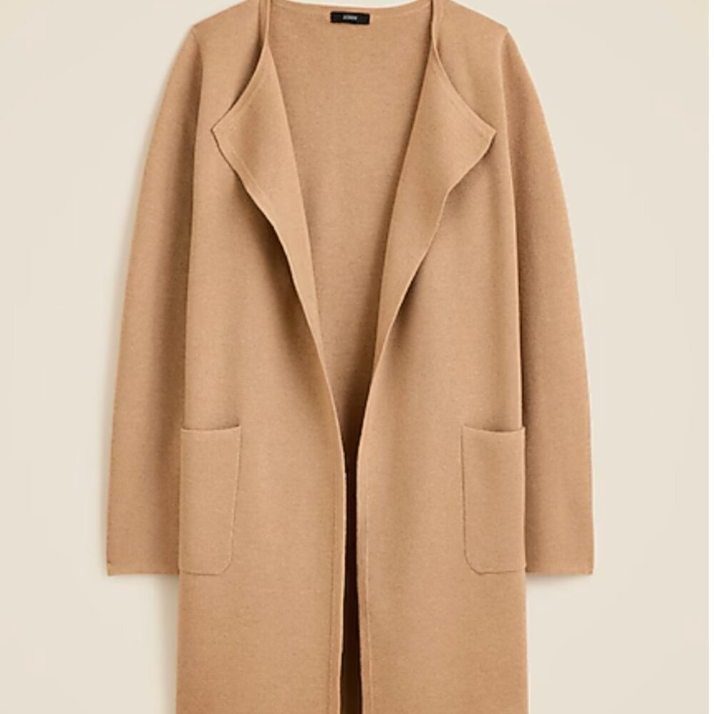 J Crew S Juliette Collarless Sweater Blazer